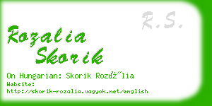 rozalia skorik business card